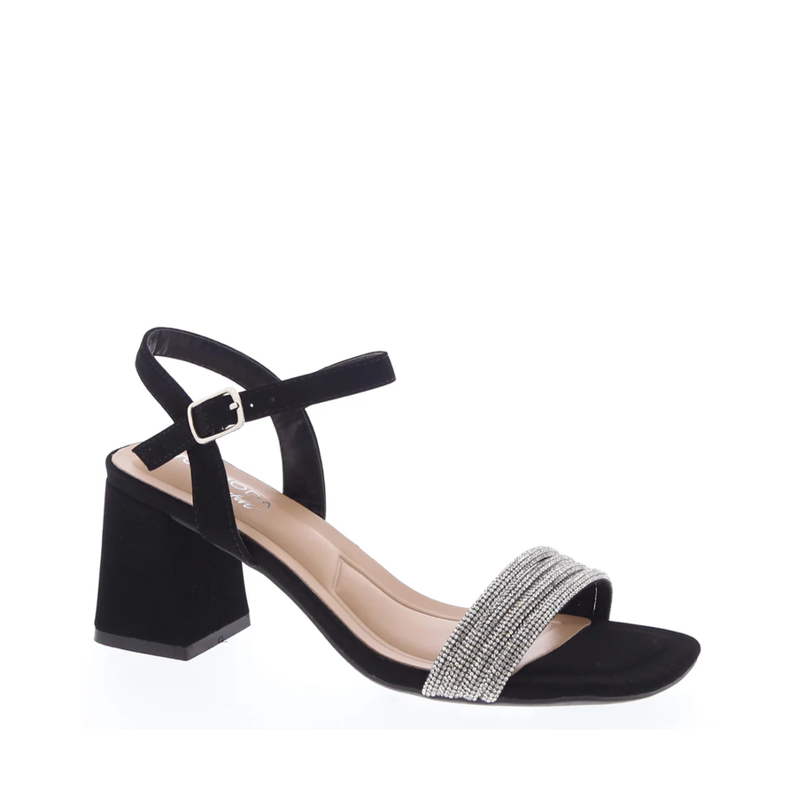 2Bow Slip On Dress Sandal (BLACK)