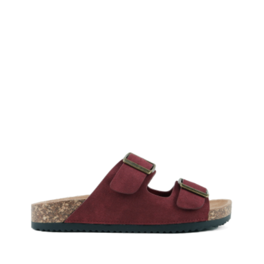 2Buckle Casual Sandal (BURGUNDY)