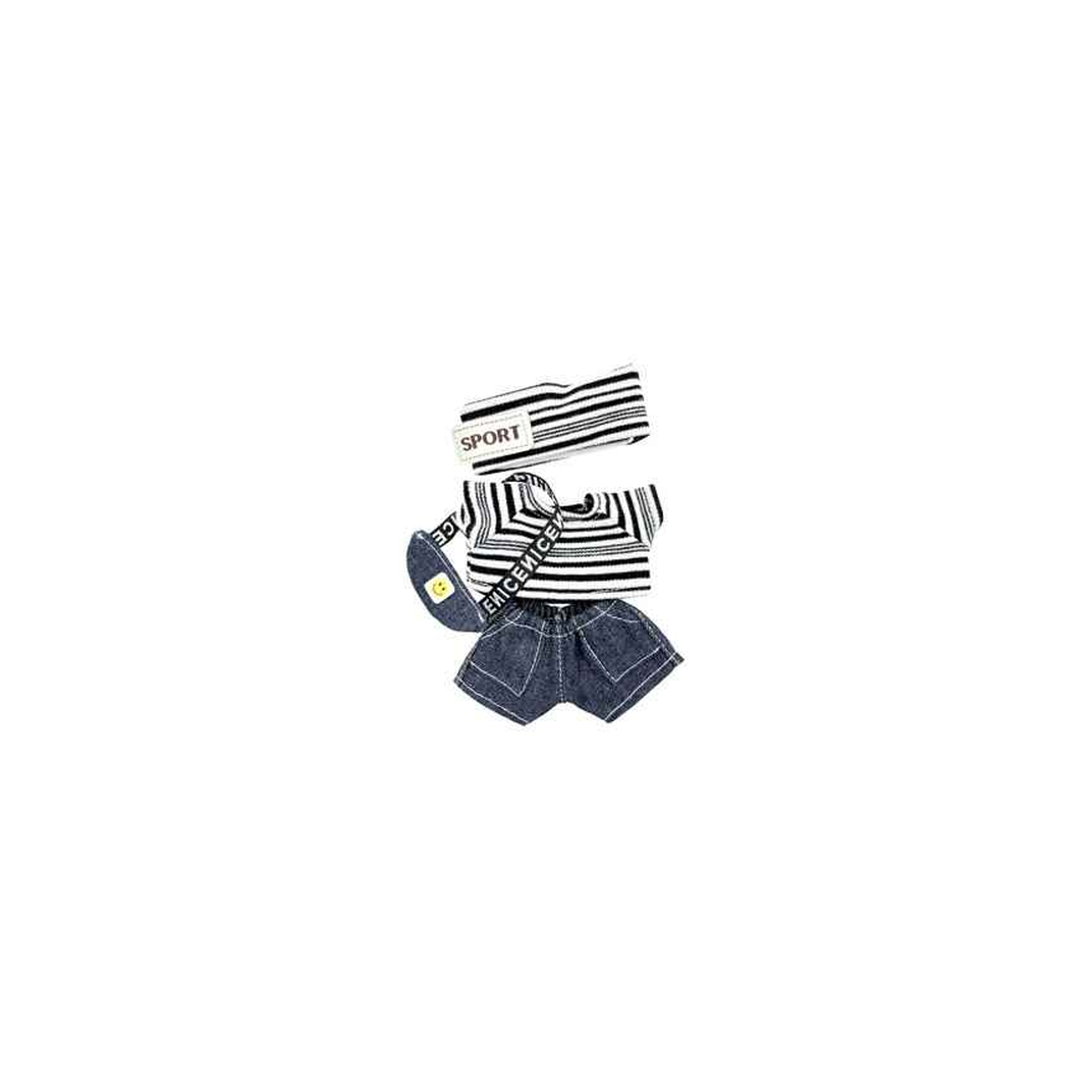 Sporty Labubu Clothing w/Sling Bag (BLACK)