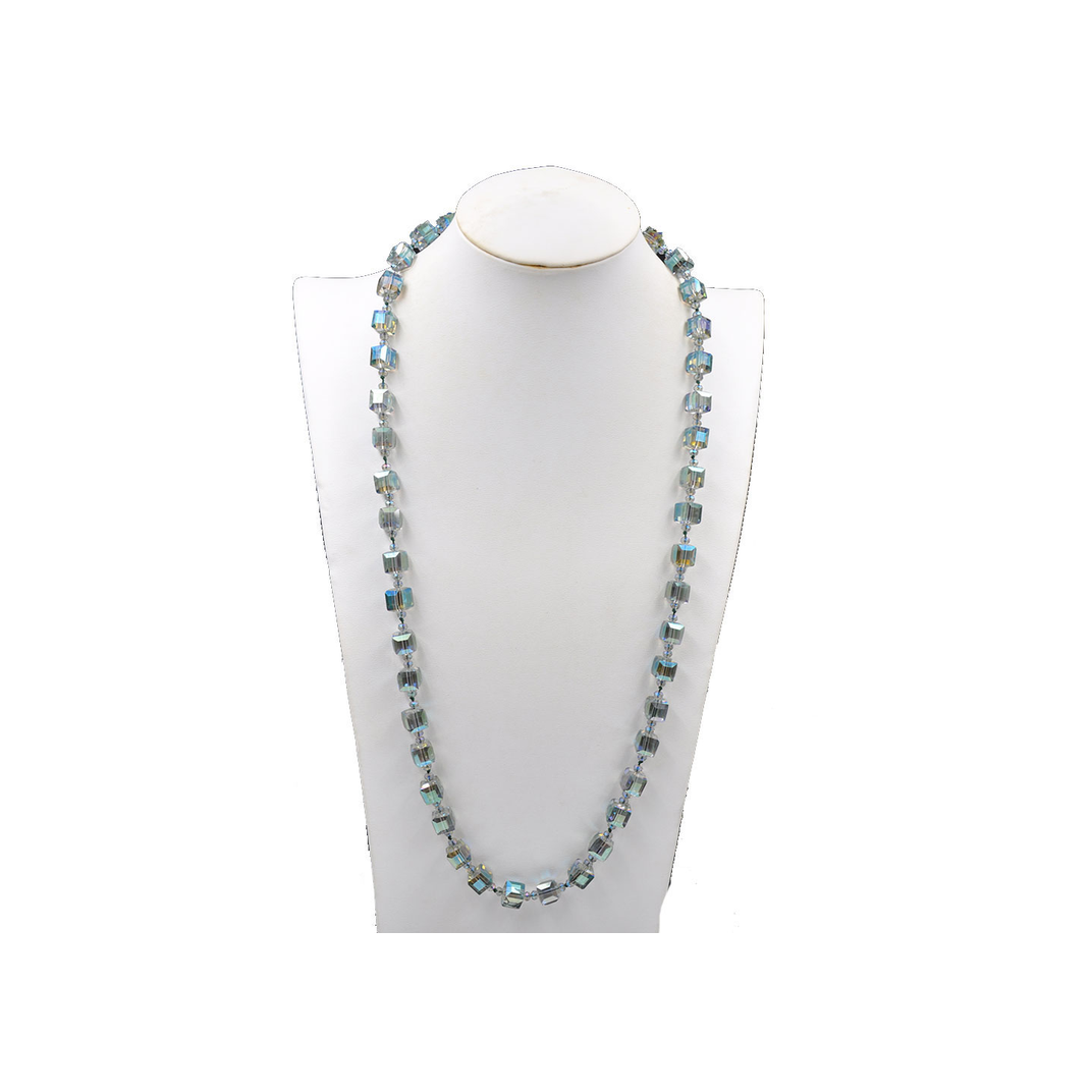 Cube Crystal Bead Necklace