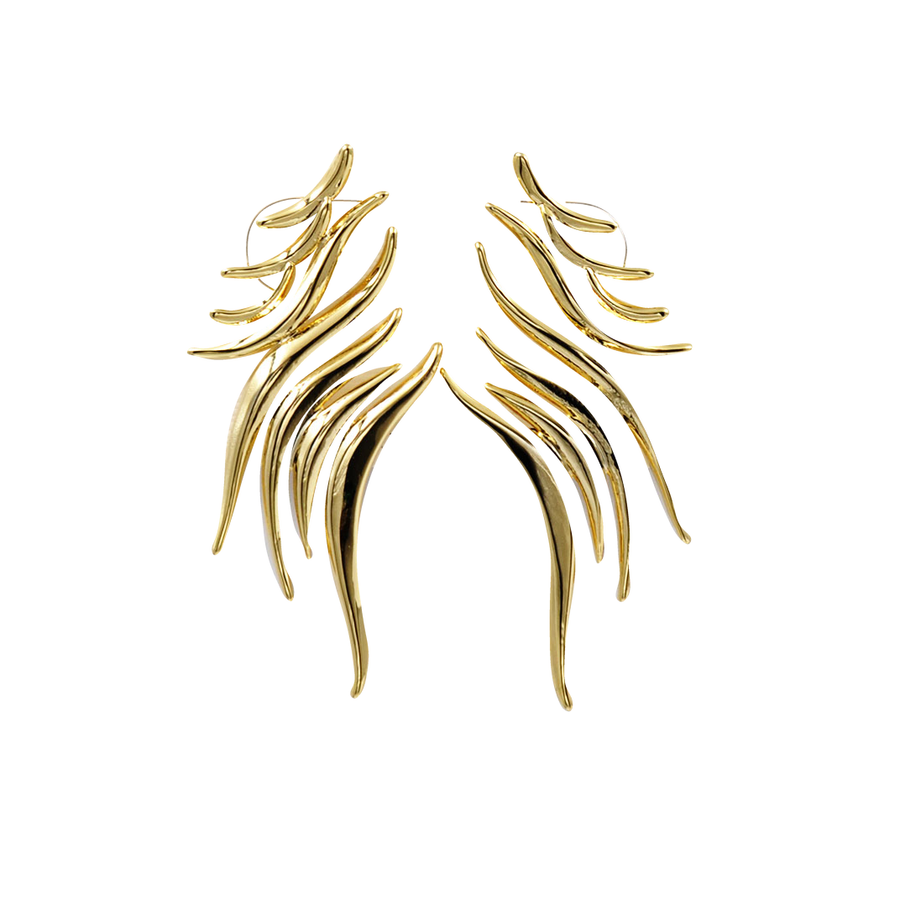 Gold Wing Shaped Earrings