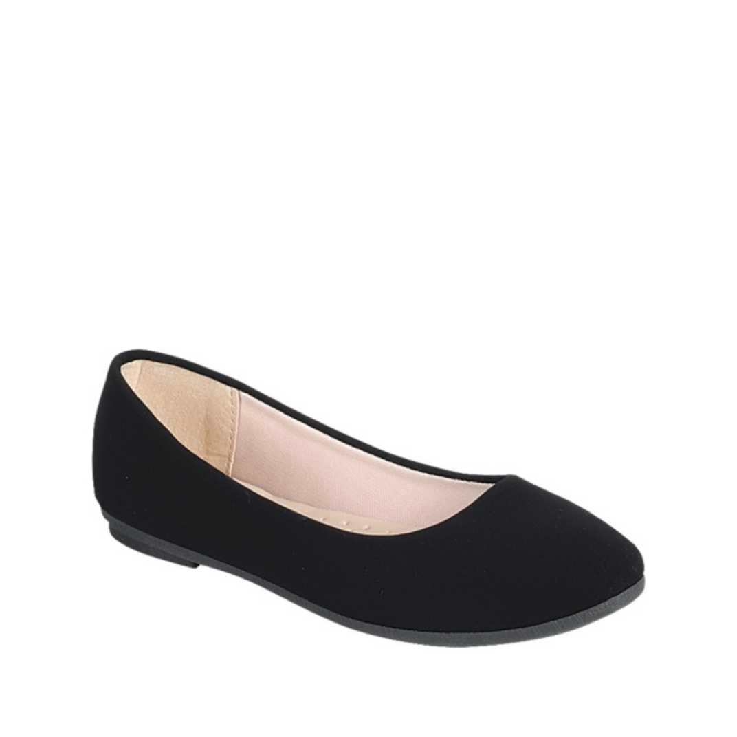 Wide-Fit Kids Flat (BLACK)