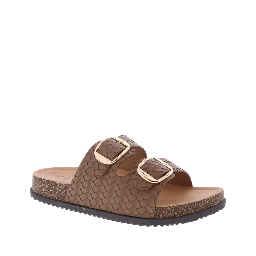 2Buckle Woven Slip-On Sandal (HAZEL)