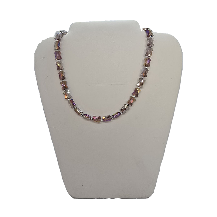 Pink Crystal Bead Necklace