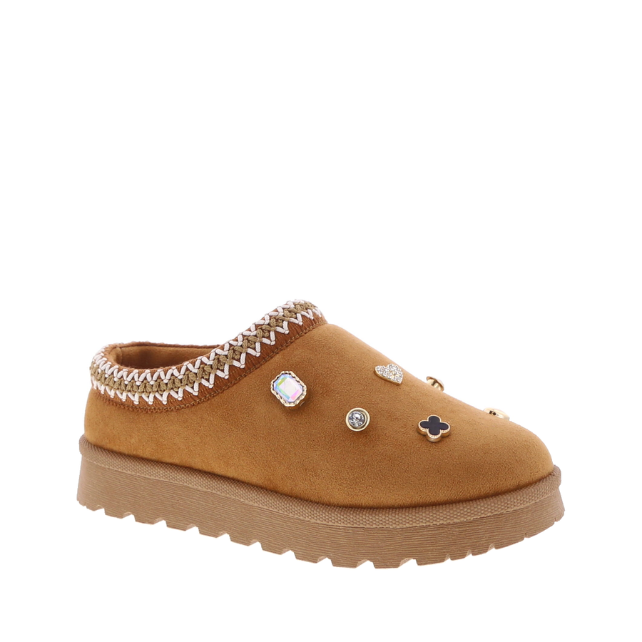 Clover Charm Clog Slipper (TAN)