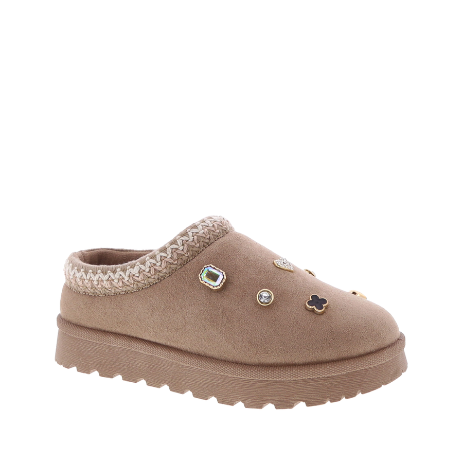 Clover Charm Clog Slipper (TAUPE)