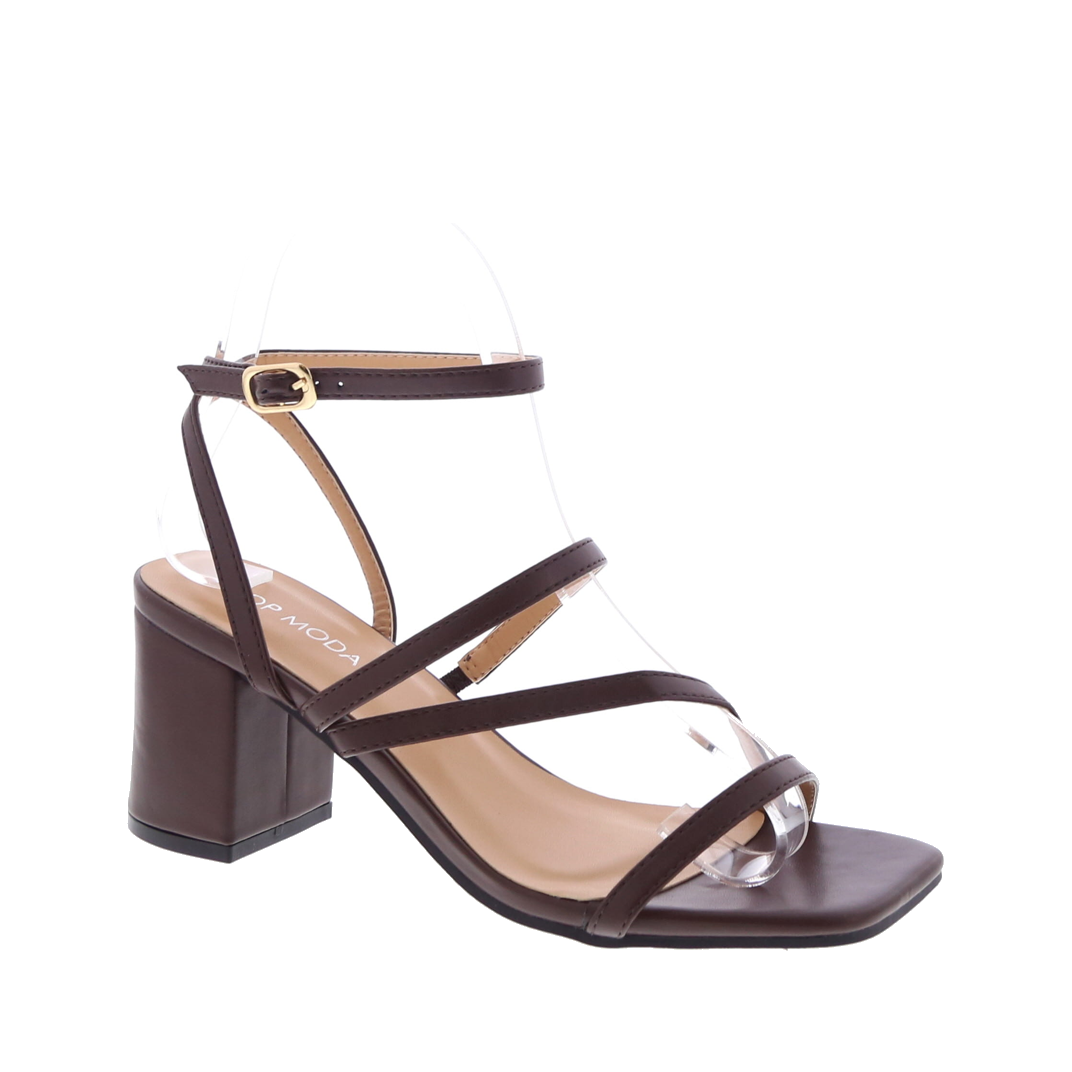 3Strap Dressy Sandal (BROWN)