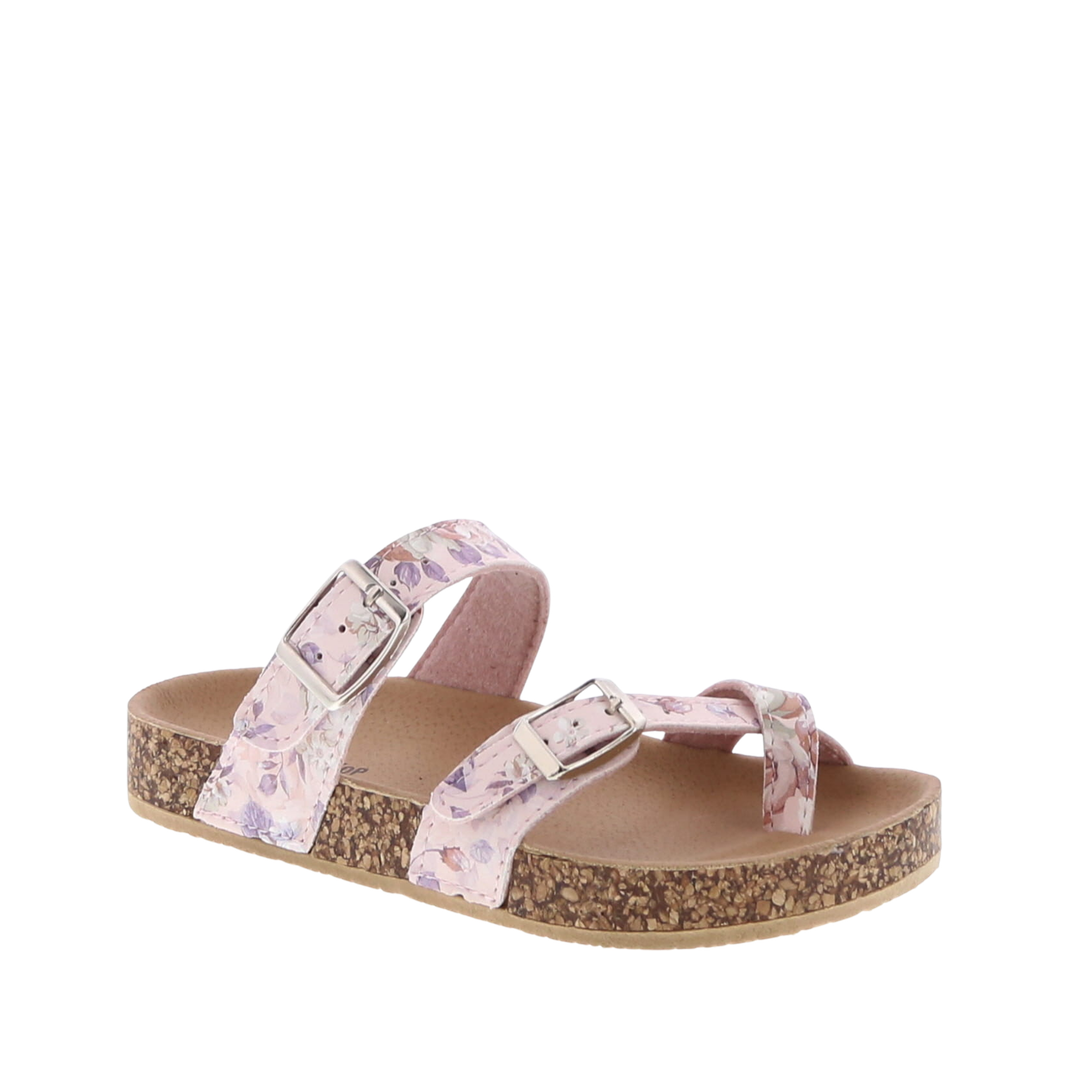 2Buckle X-Strap Slip-On Sandal (PINK)