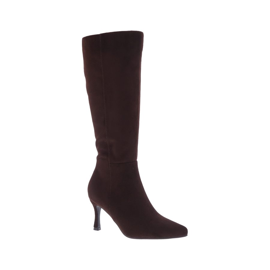 Kitten Heel Pointed Dress Boot (BROWN)