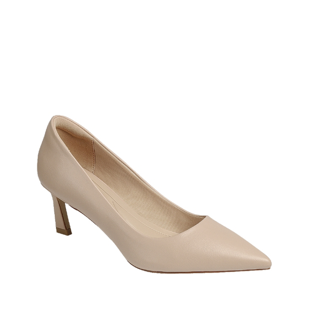 Classic Kitten Heel Pointed Pump (NUDE)