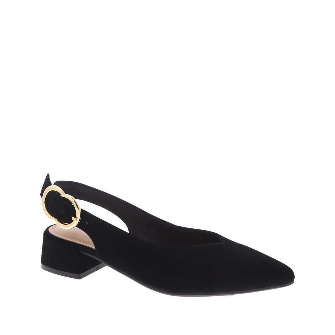 V-Cut Slingback Dress Flat (BLACK)