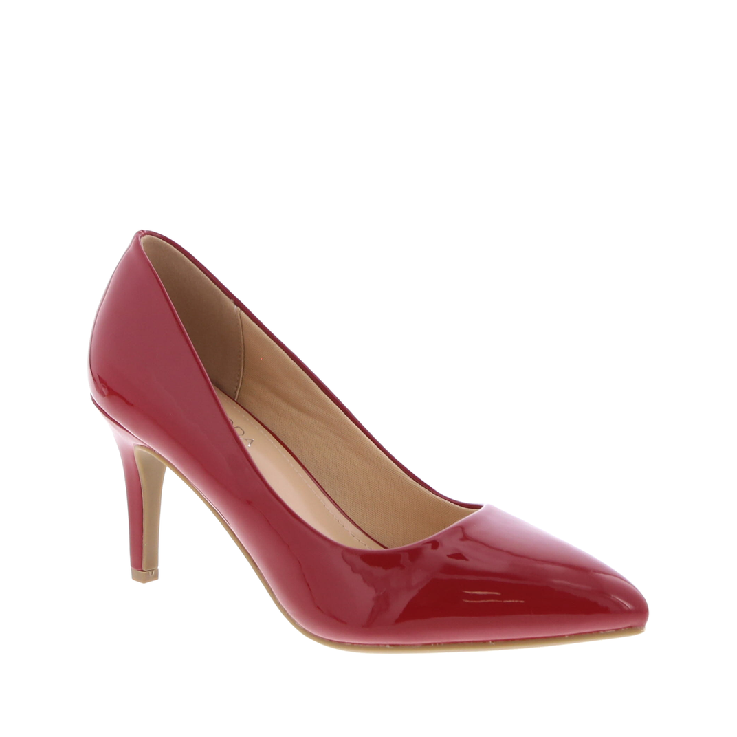 Classic Kitten Heel Pointed Pump (RED)