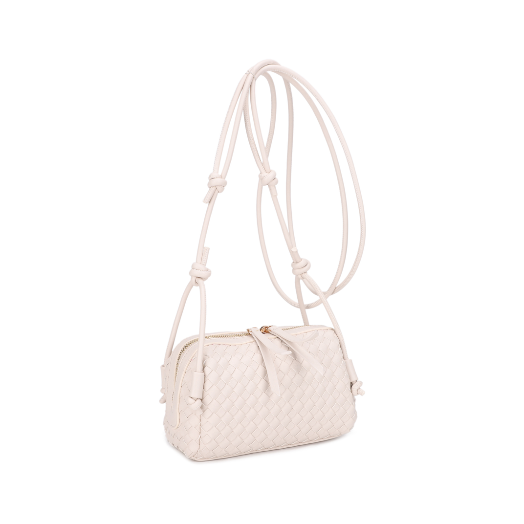 Woven Knotted Crossbody Bag (CREAM)
