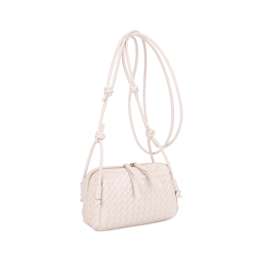 Woven Knotted Crossbody Bag (CREAM)