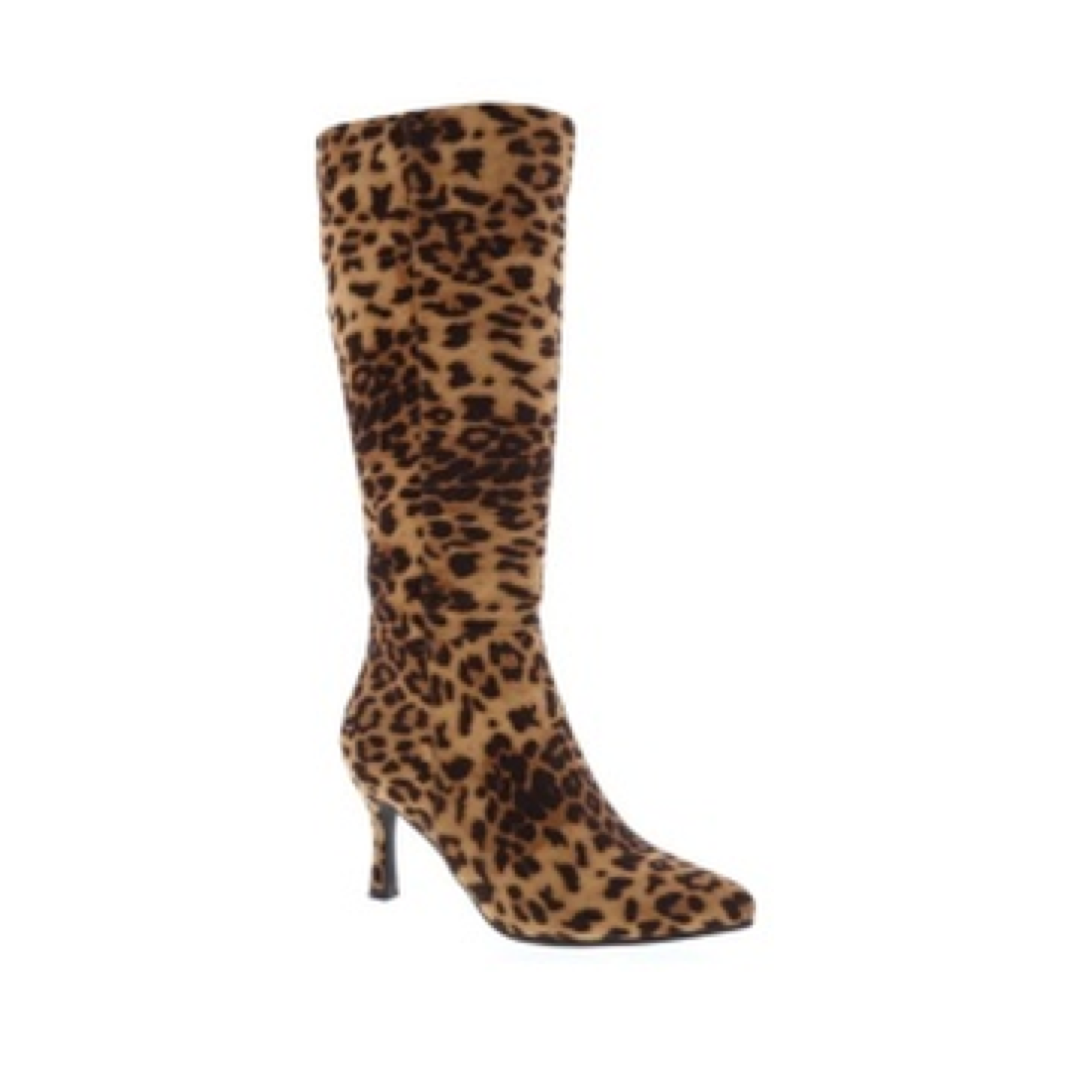 Kitten Heel Elegant Knee High Boot (LEOPARD)