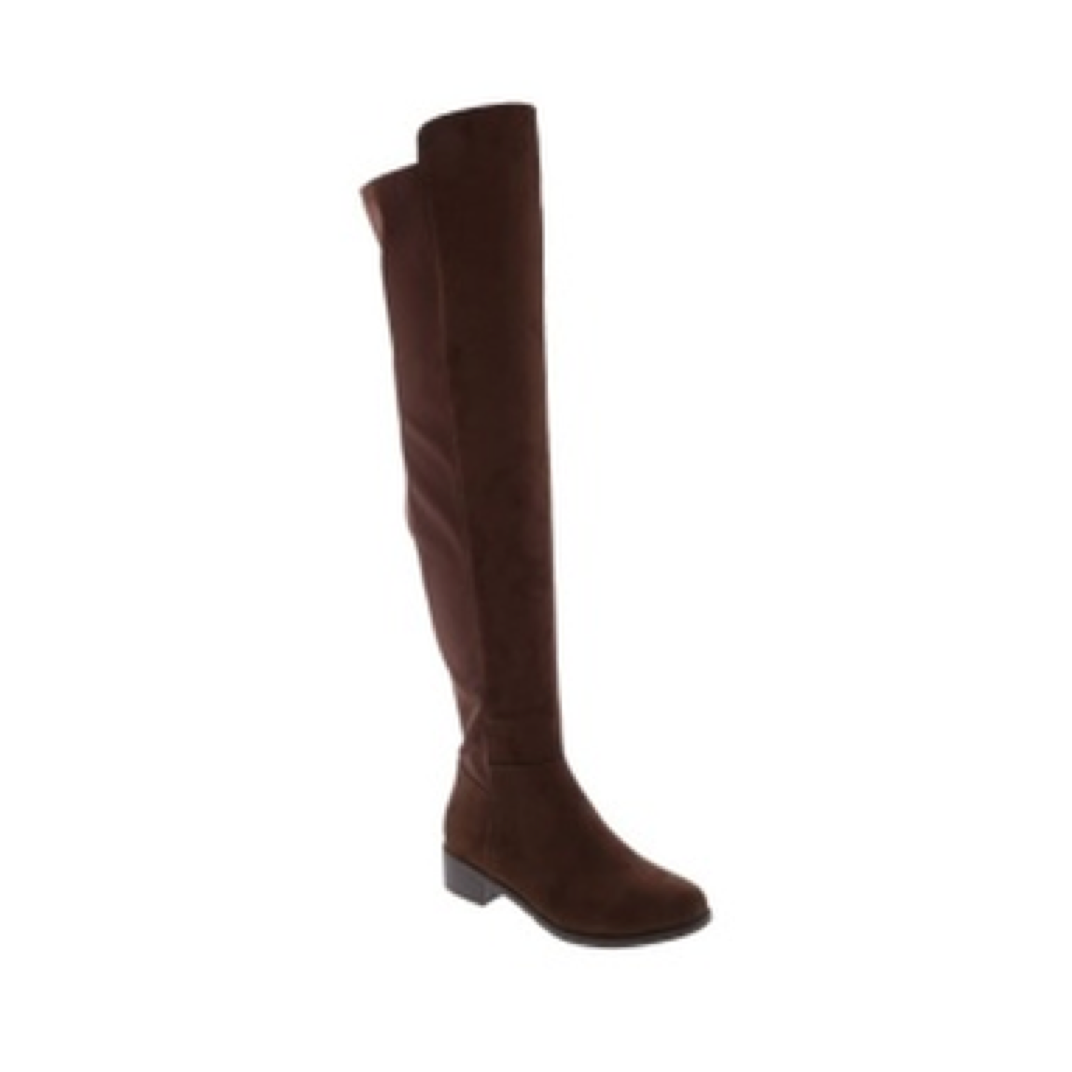 Back Elastic Suede OTK Boot (BROWN SUEDE)