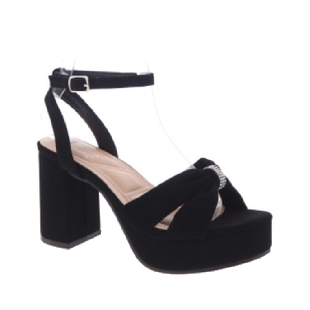 Comfort Straps Platform Dress Shoe (BLACK)