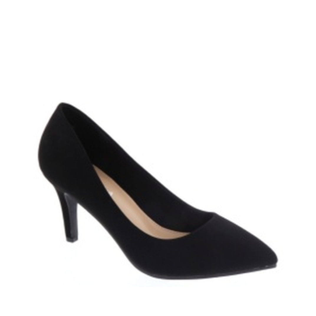 Classic Kitten Heel Pointed Pump (BLACK)