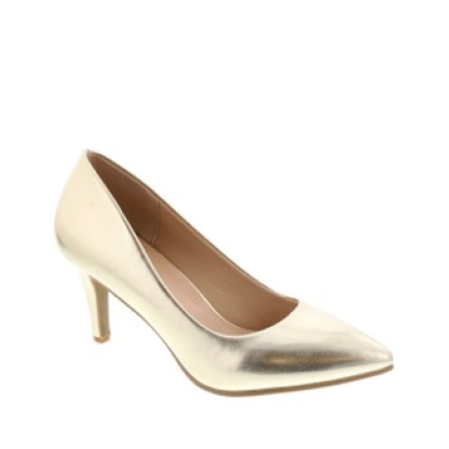 Classic Kitten Heel Pointed Pump (GOLD)