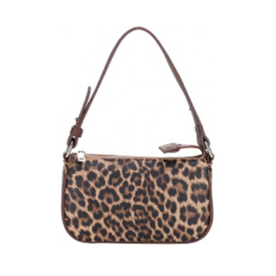 Leopard Print Shoulder Bag (LEOPARD/CHOCOLATE)