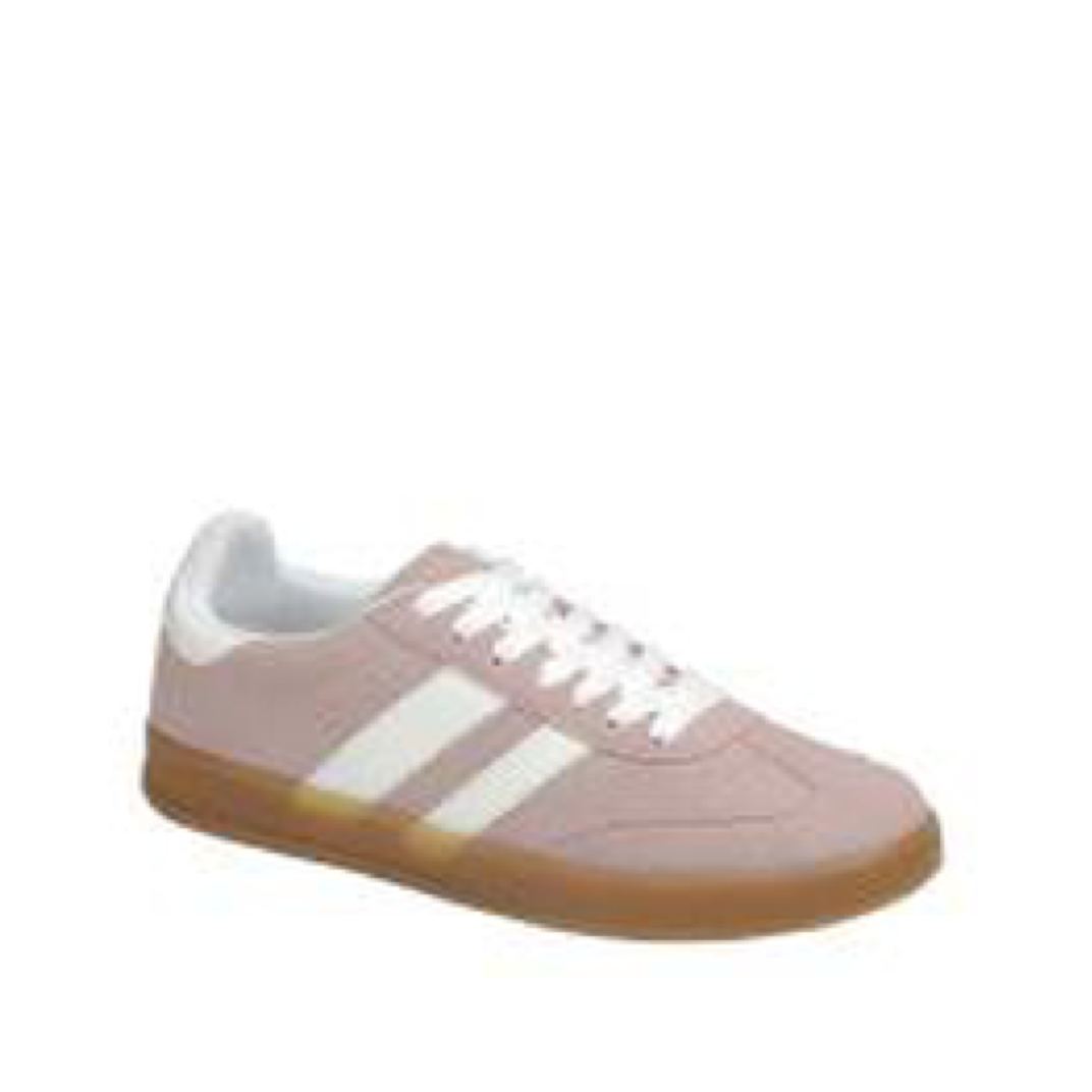 Color Block Lace-Up Sneaker (PINK/WHITE)