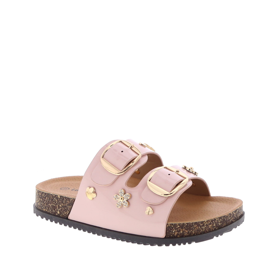 2Buckle Charm Casual Kids Sandal (NUDE)