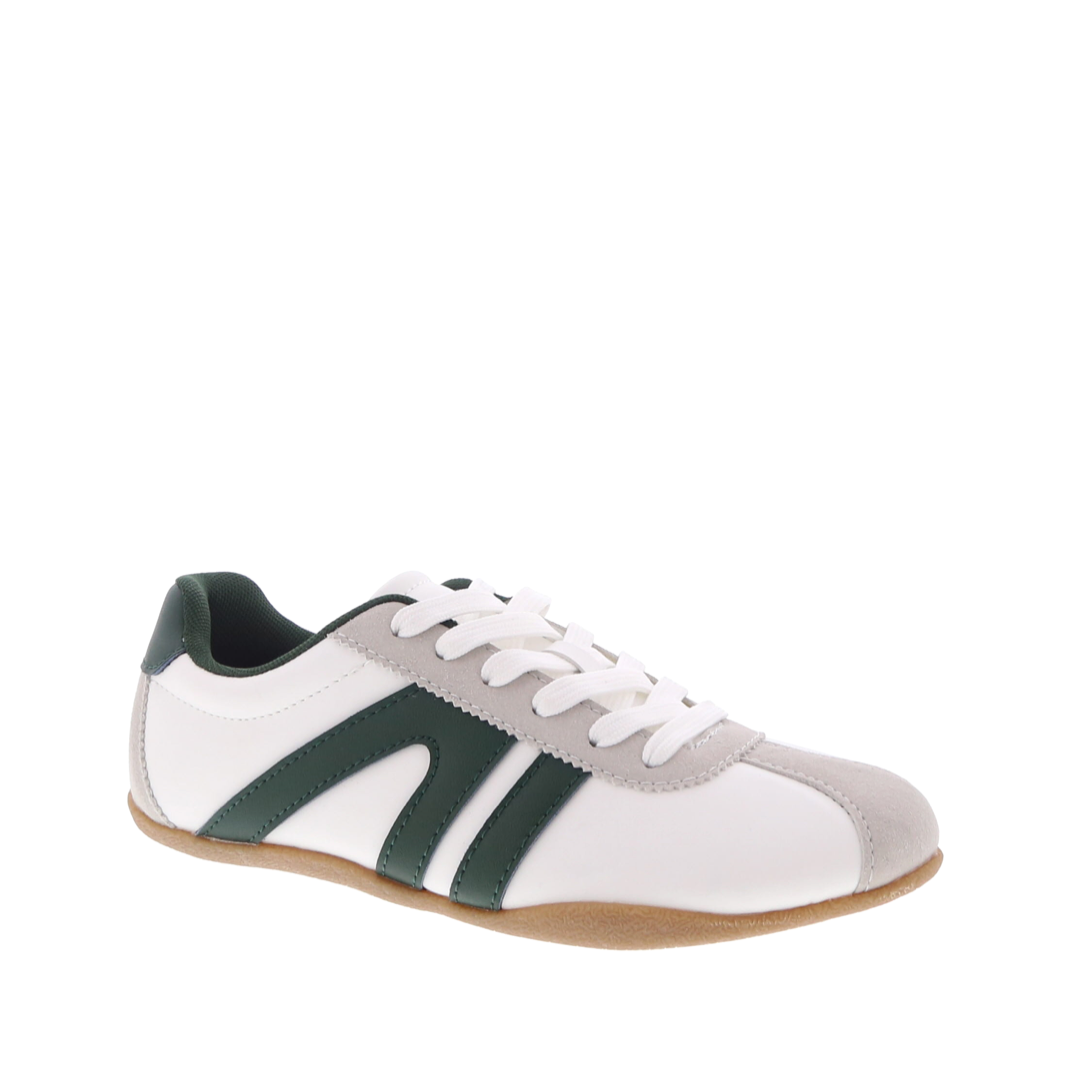 Lace Up Slim Color Block Sneaker (WHITE)