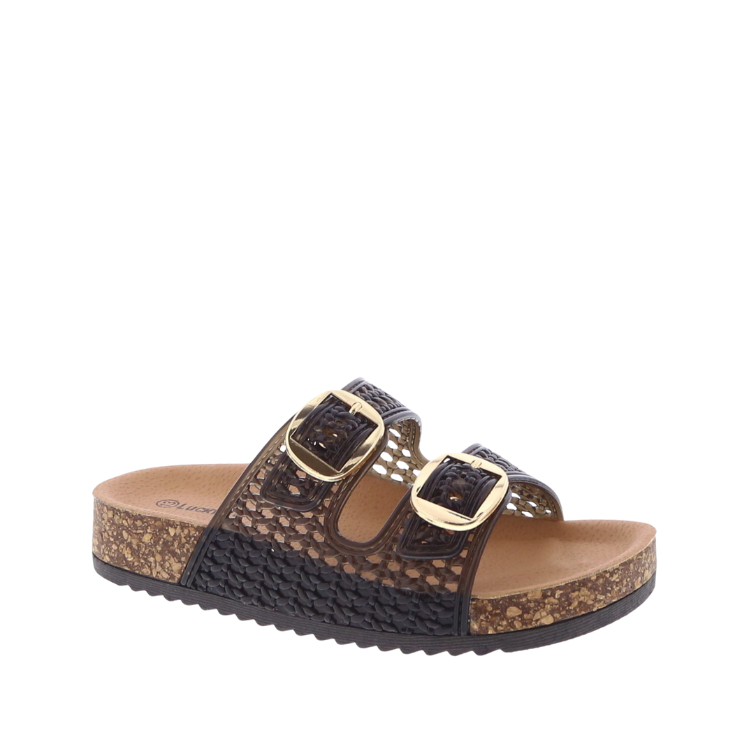 2Buckle Jelly Slip-On Kids Sandal (BLACK)