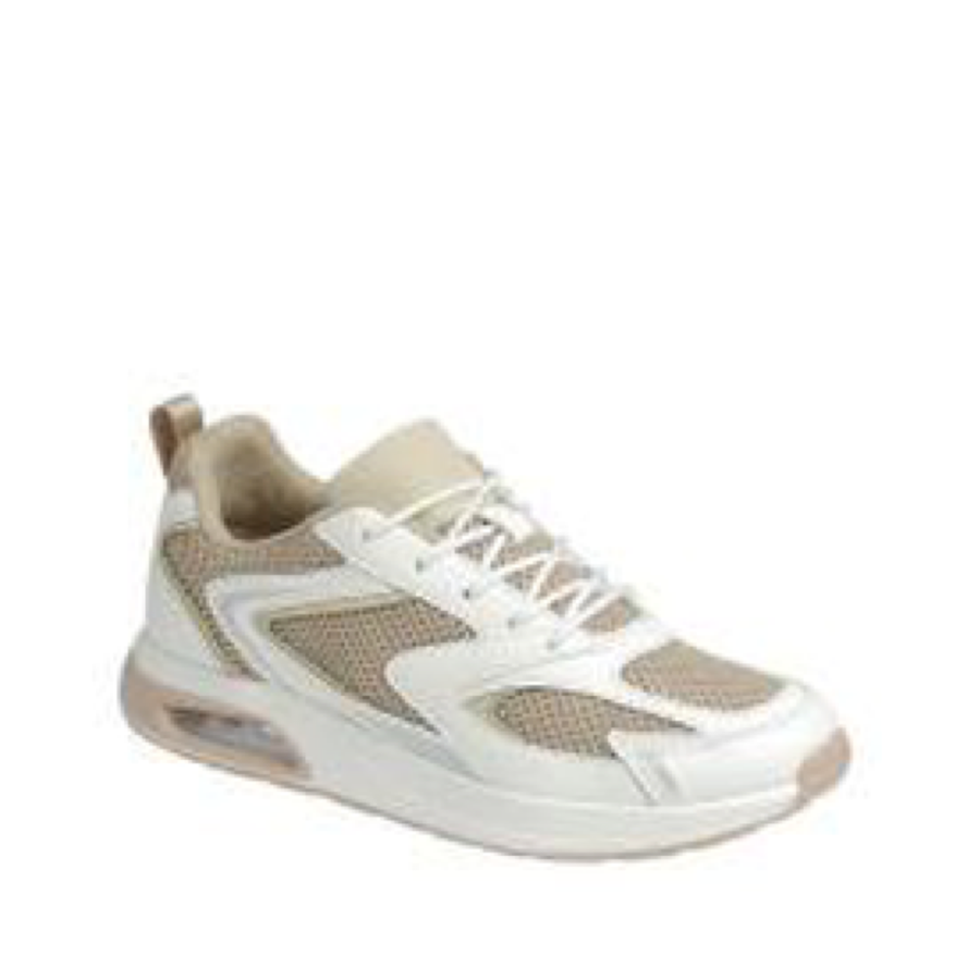 2Color Mesh Lace Up Sneaker (TAN/WHITE)