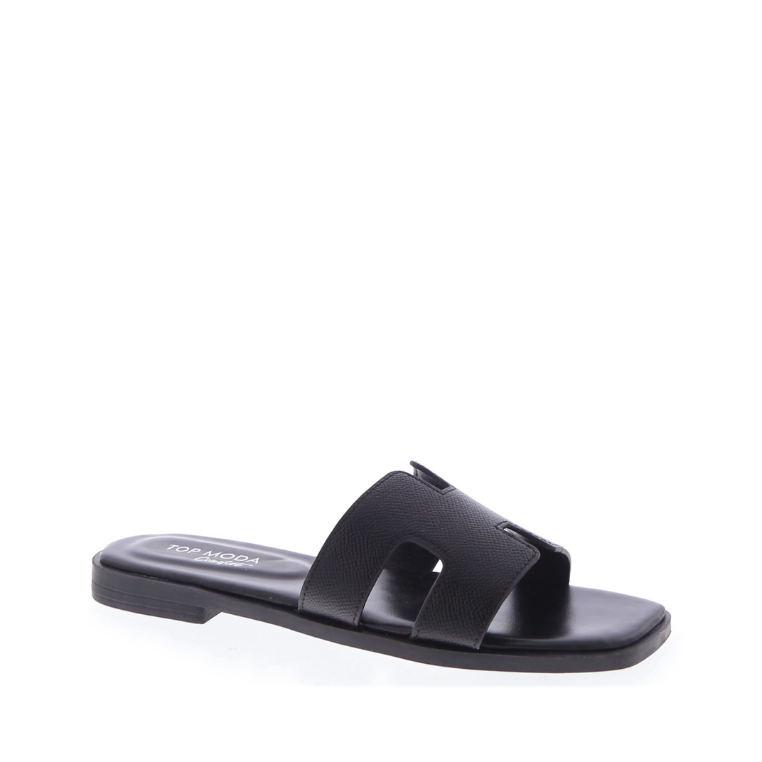 H-Strap Slide Sandal (BLACK)