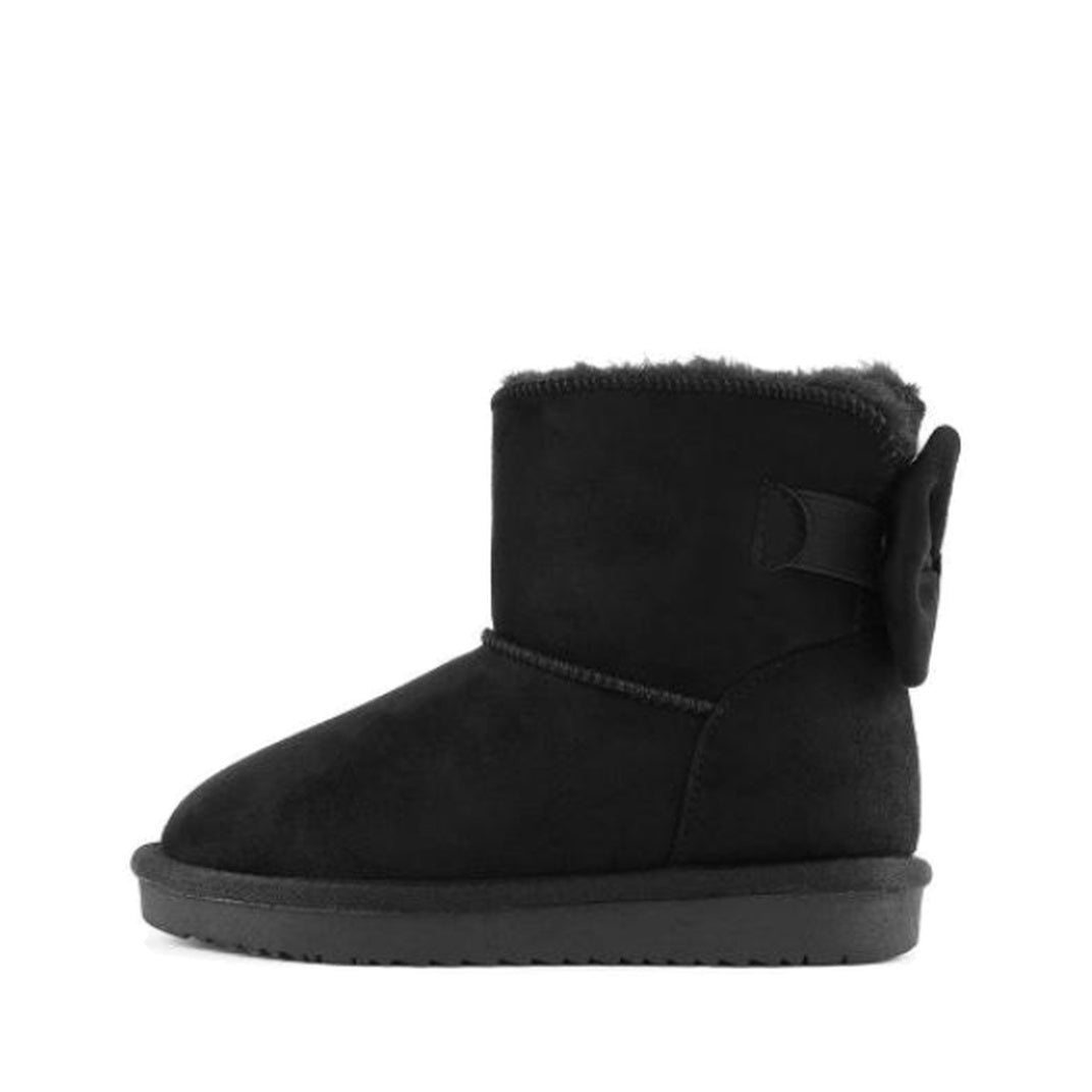 Back Bow Kids Snow Boot (BLACK)