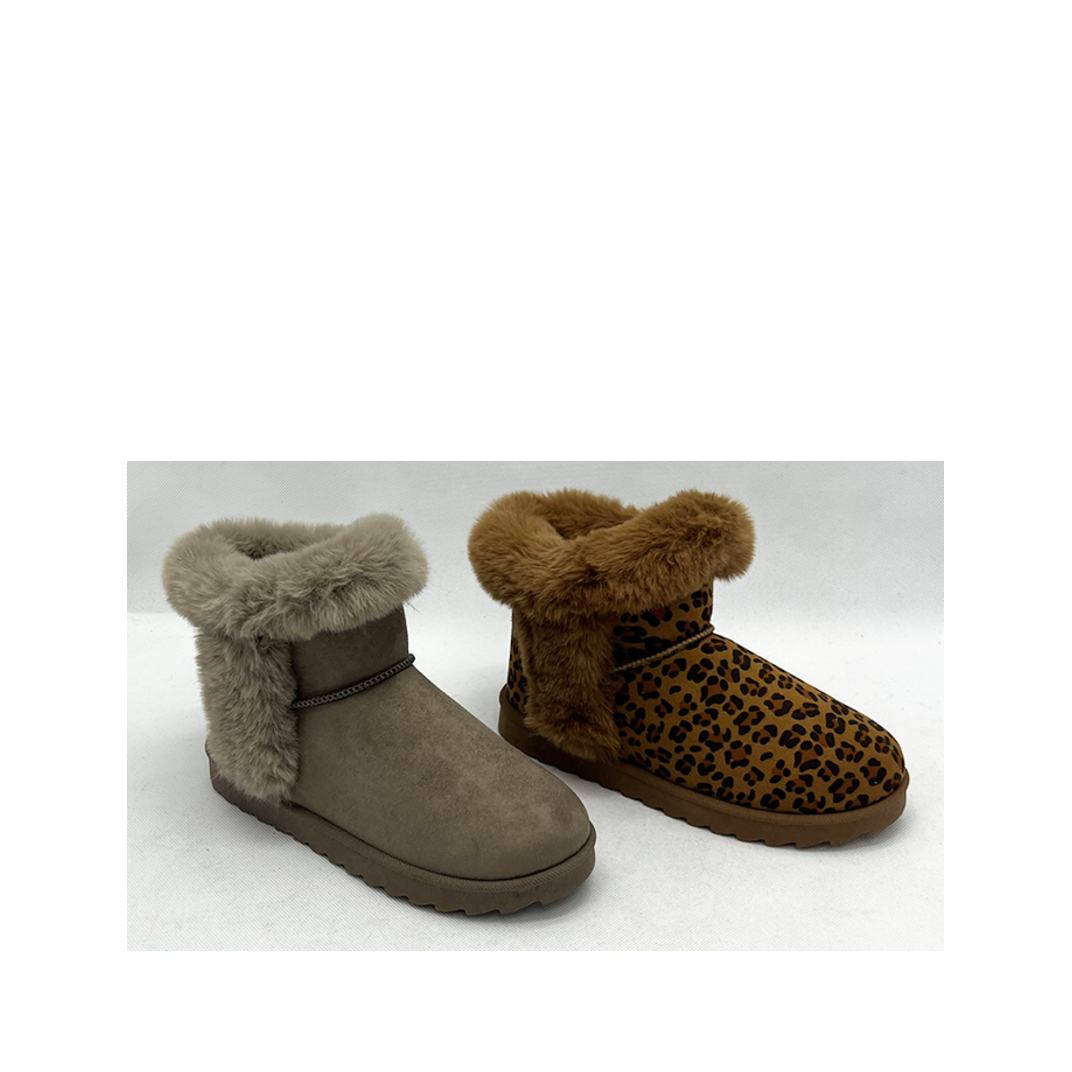 Faux Fur Lined Pull-On Snow Boot (LEOPARD)