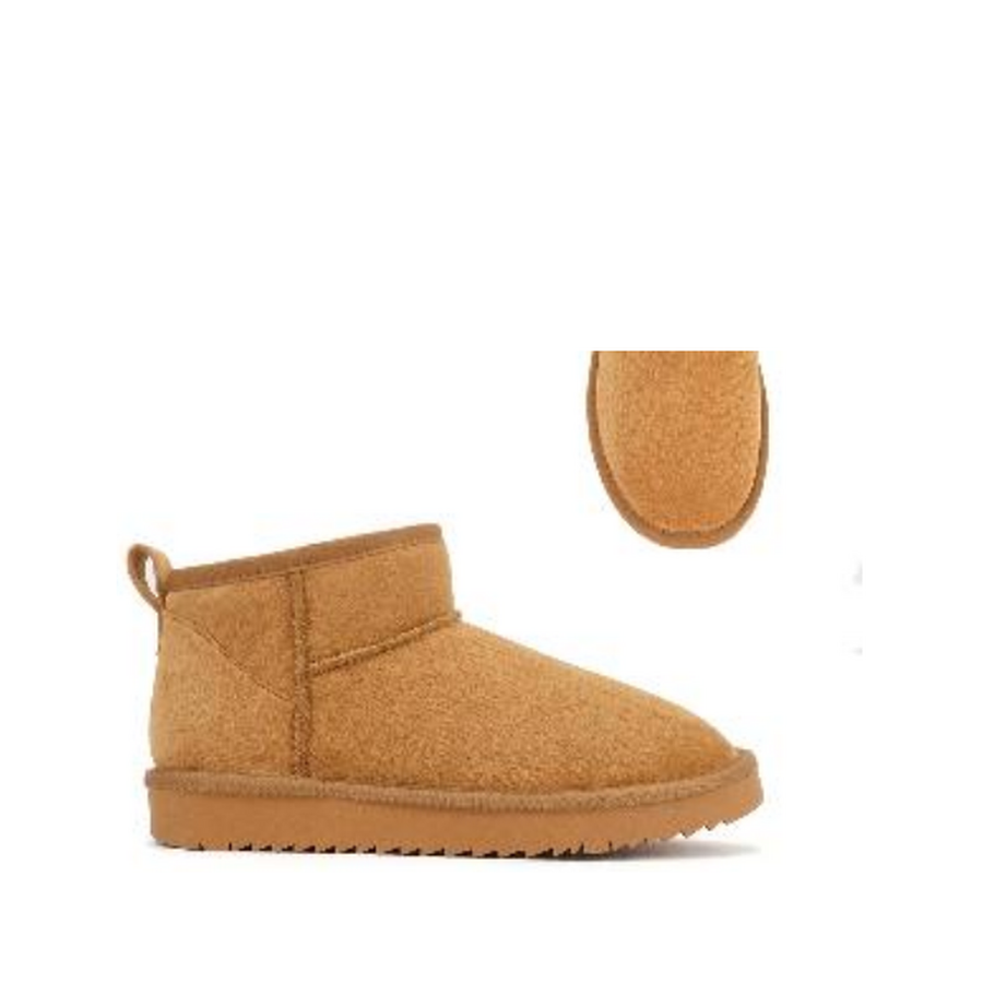 Sherpa Slip-On Ankle Snow Boot (TAN)