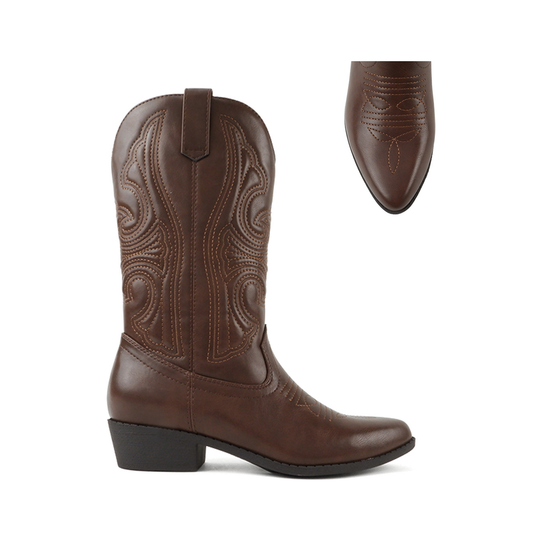 Classic Mid Cowboy Boot (CHOCOLATE)