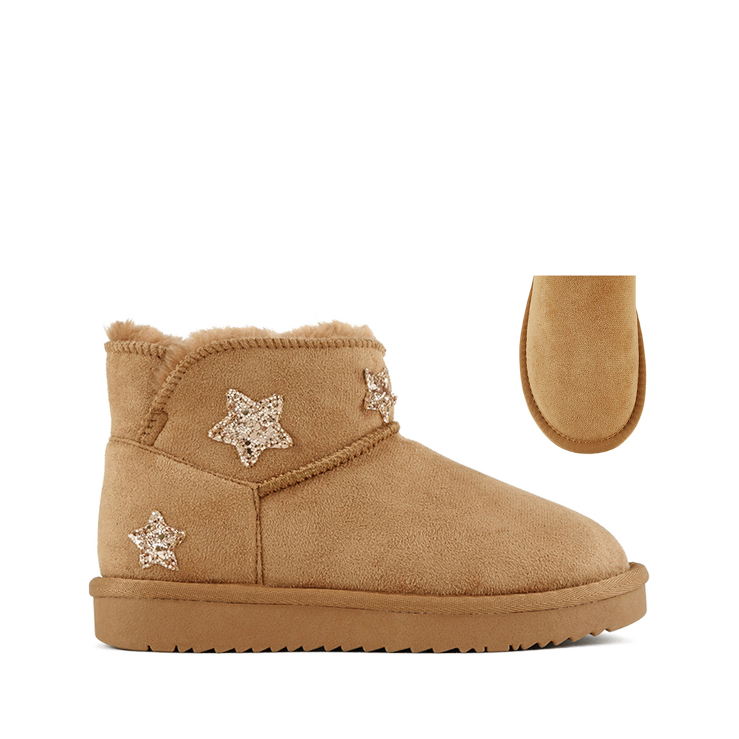Glitter Star Kids Snow Boot (CAMEL)