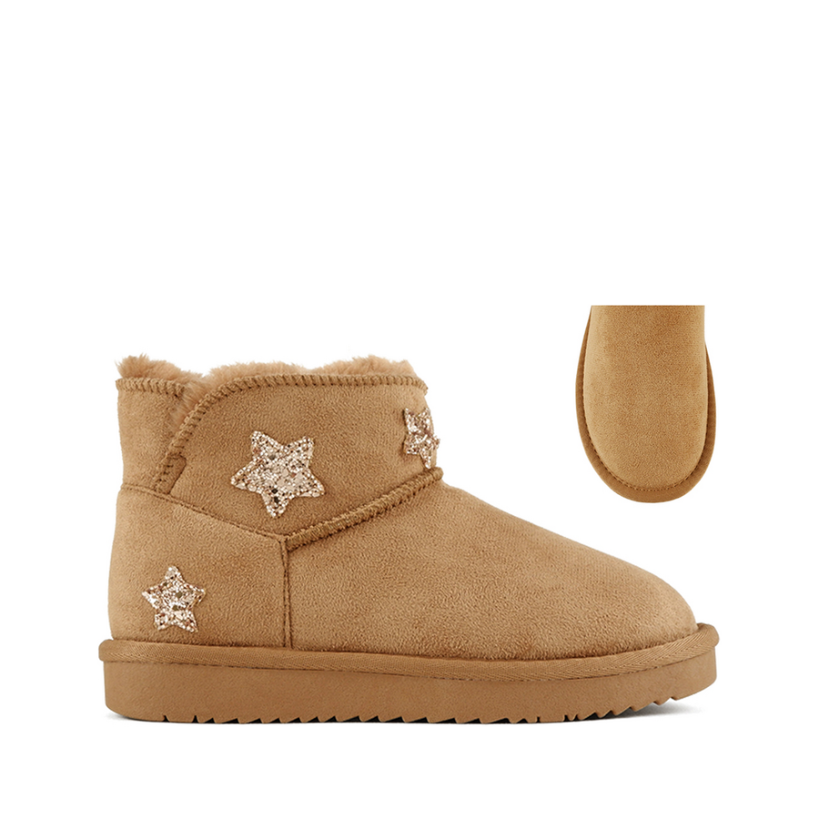 Glitter Star Kids Snow Boot (CAMEL)