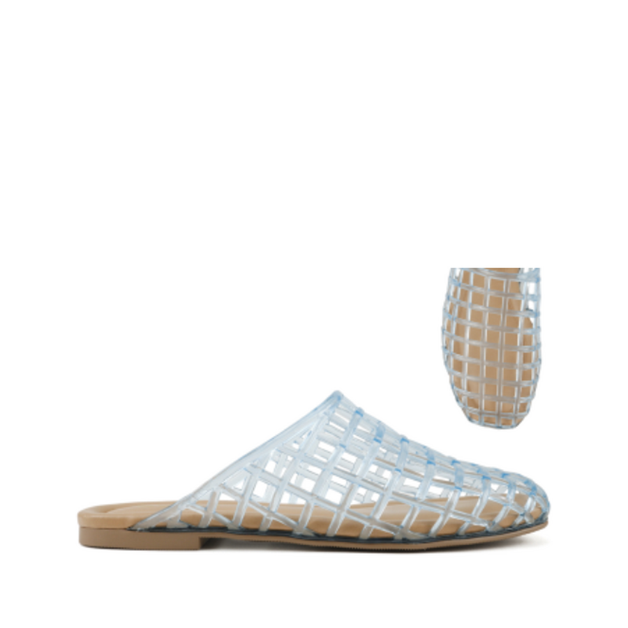 Caged Mule Jelly Sandal (BLUE)