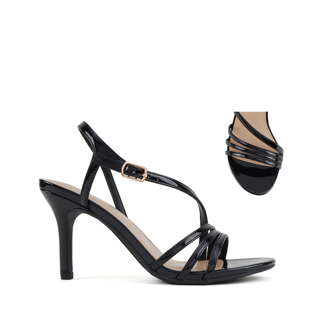 Strappy Side Buckled Dress Shoe (BLACK)