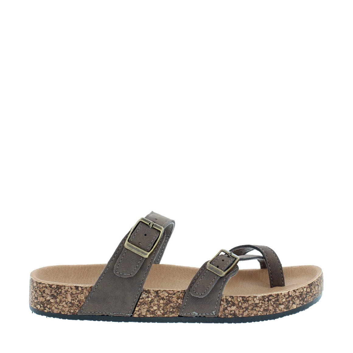 2Buckle Slip On Sandal (MOCHA)