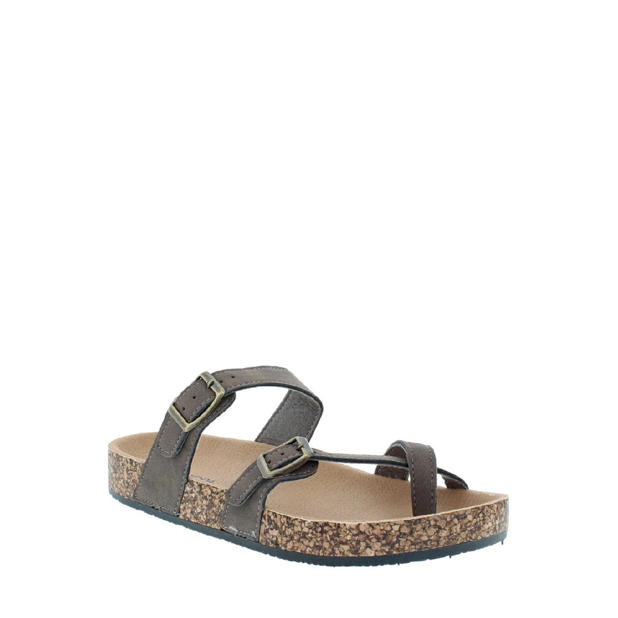 2Buckle Slip On Sandal (MOCHA)