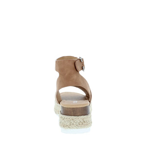 Ankle Strap Espadrille Platform Sandal (TAN)
