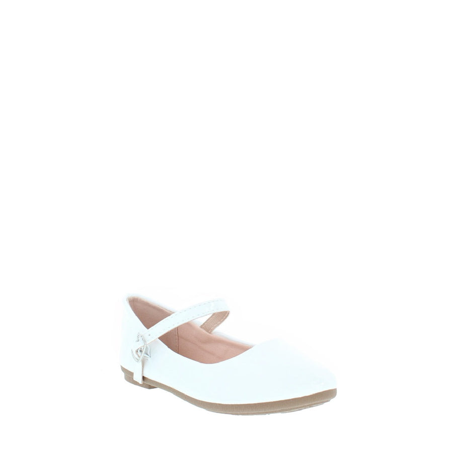 Patent Mary Jane Kids Flat (WHITE)