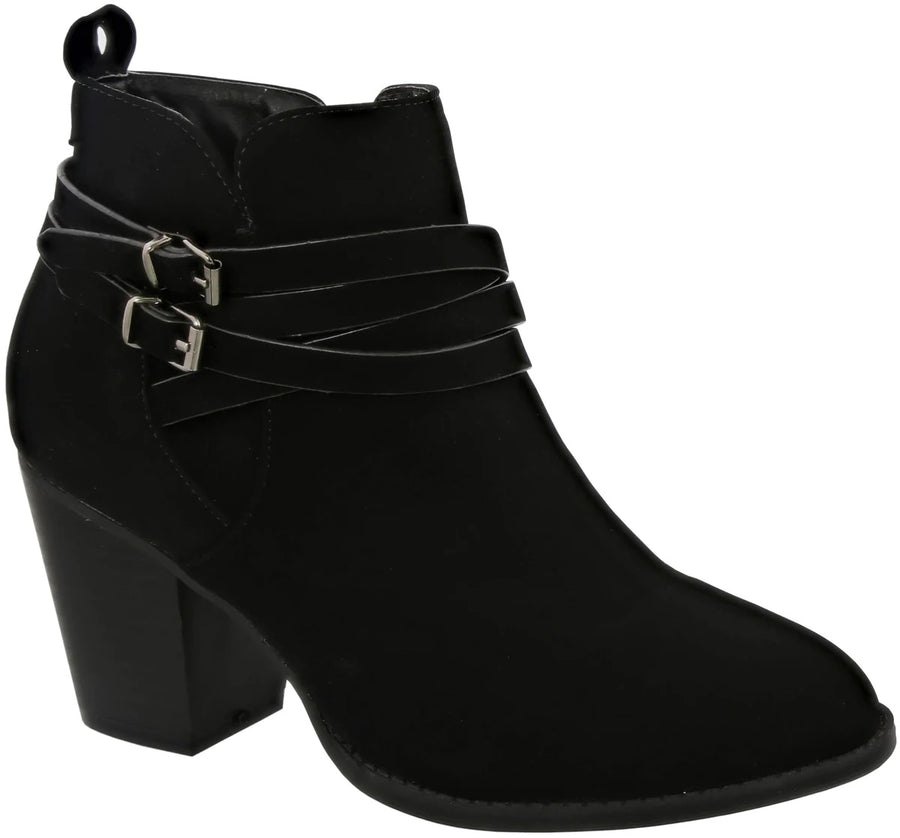 2Buckle Ankle Straps Bootie (BLACK)