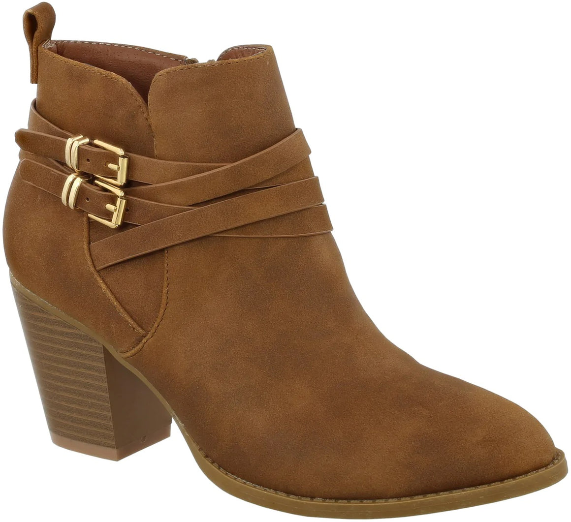 2Buckle Ankle Straps Bootie (TAN)