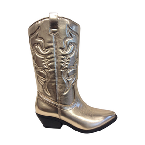 Stitched Cowgirl Boot (GOLD)