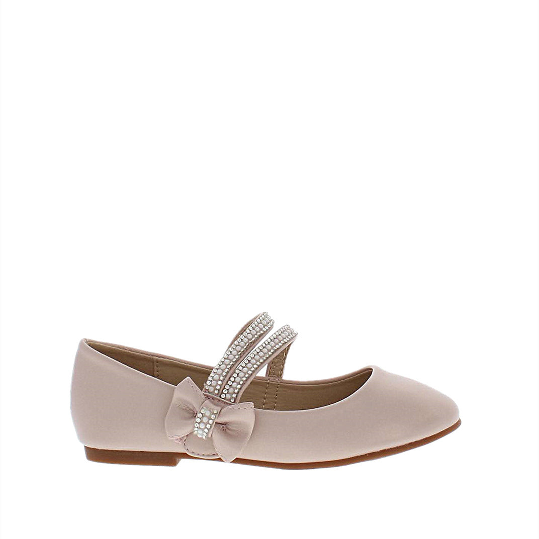 Pearl Bow Accent Kids Flat