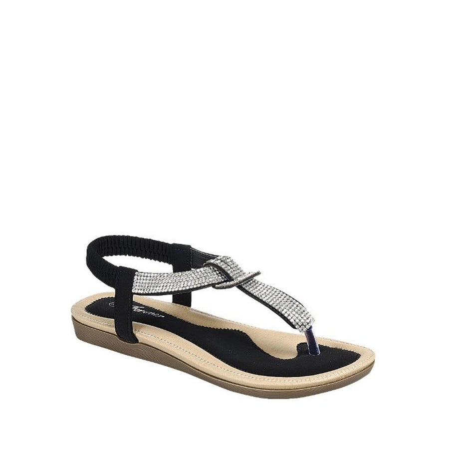 Comfy T-strap Sandal (BLACK)