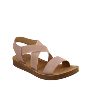 Elastic Strap Comfy Sandal (BLUSH)