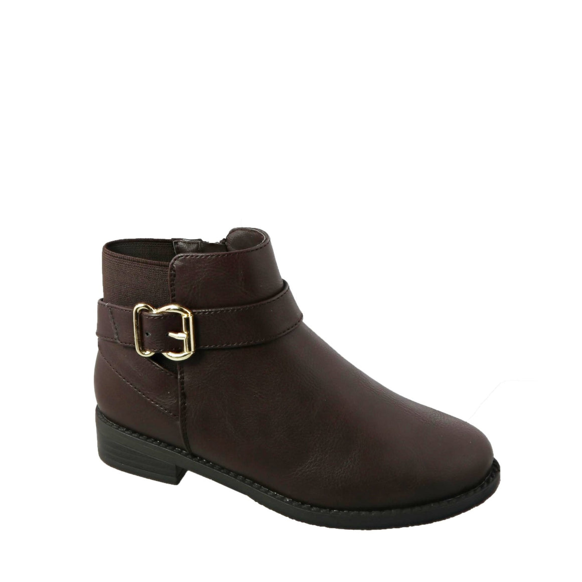 Buckled Kids Chelsea Bootie (BROWN)
