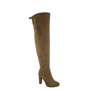 Suede Ove the Knee Boot (TAUPE)